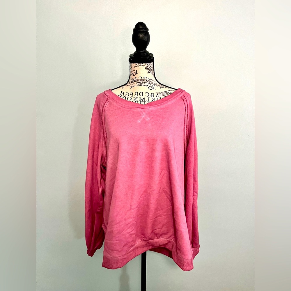 Slouchy open back sweatshirt